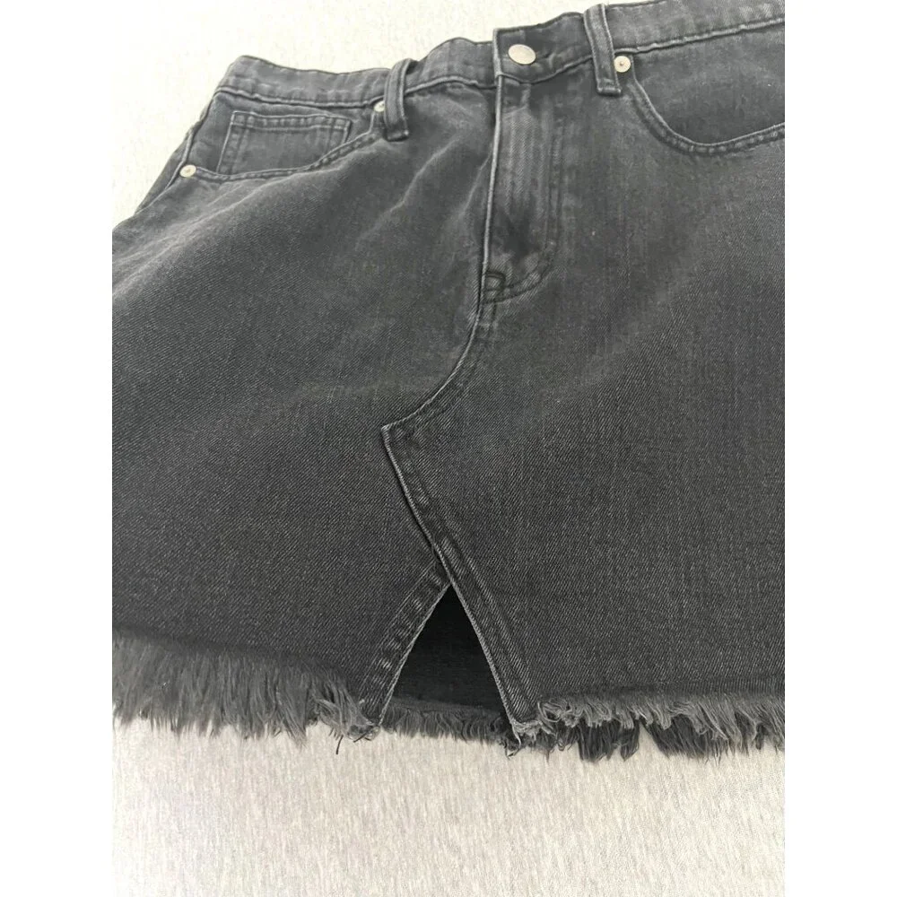 Madewell Black Denim Mini Skirt Womens Tag 28 30